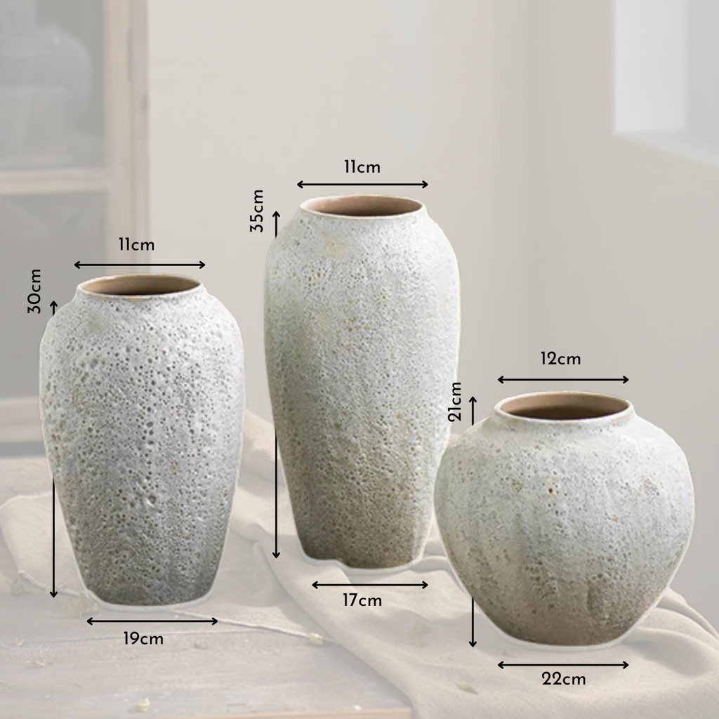 Bela 3-Tiered Ceramic Planters | Nordic Design, Handcrafted Finish