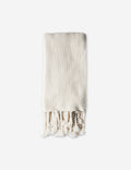 Trestle Knit Throw | Chunky Weave, Braided Tassels