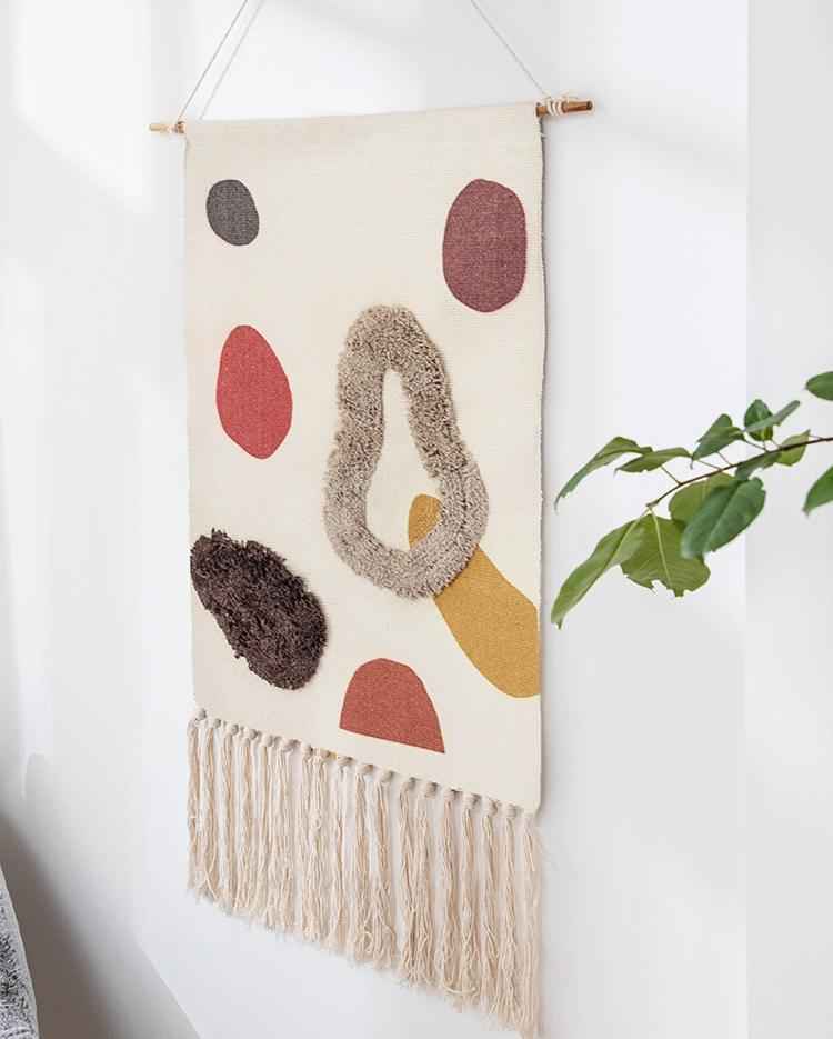 Aurelia Wandtapijt | Handgeweven Katoen, Geometrisch Design