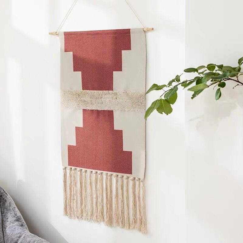 Aurelia Wandtapijt | Handgeweven Katoen, Geometrisch Design