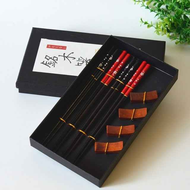 Bento Hashi Oki Set | Handgemaakt Hout, Luxe Eetstokjes & Houders