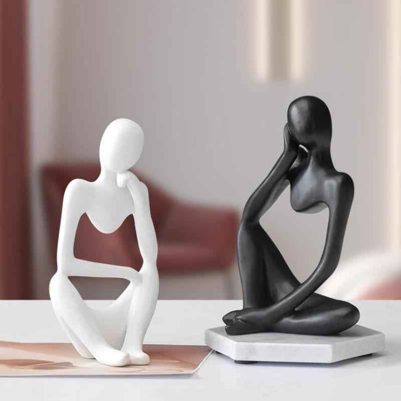 Mente Sculptuur | Abstracte Denker, Duurzaam Hars