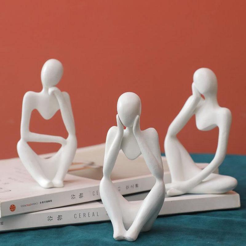 Mente Sculptuur | Abstracte Denker, Duurzaam Hars