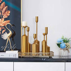 Bela Candle Holders | Luxe Gouden Metaal, Verschillende Maten