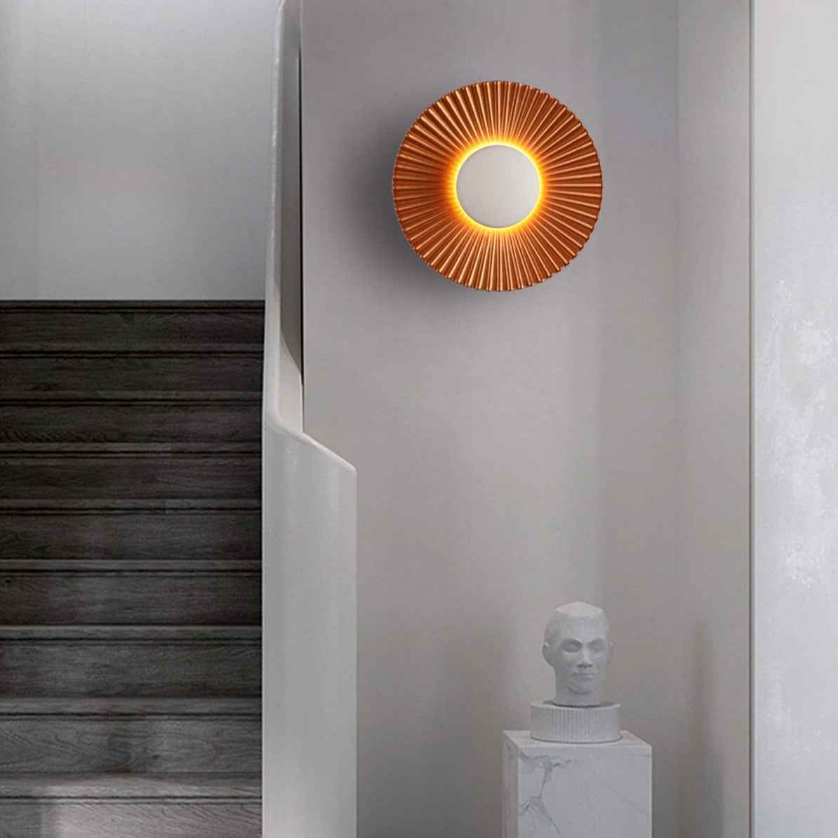Bask SunRay Wall Lamp | Modern Metallic Design, Soft Ambient Glow
