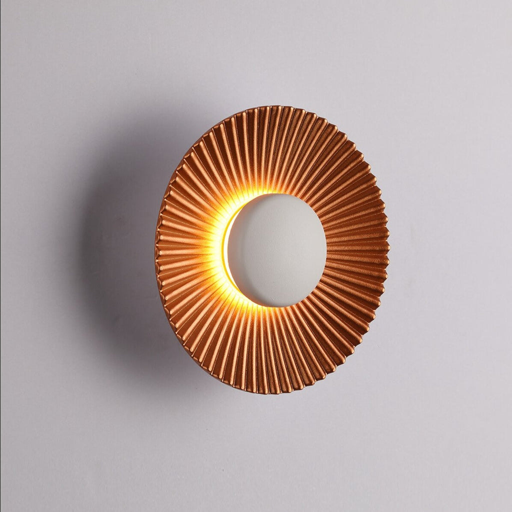 Bask SunRay Wall Lamp | Modern Metallic Design, Soft Ambient Glow