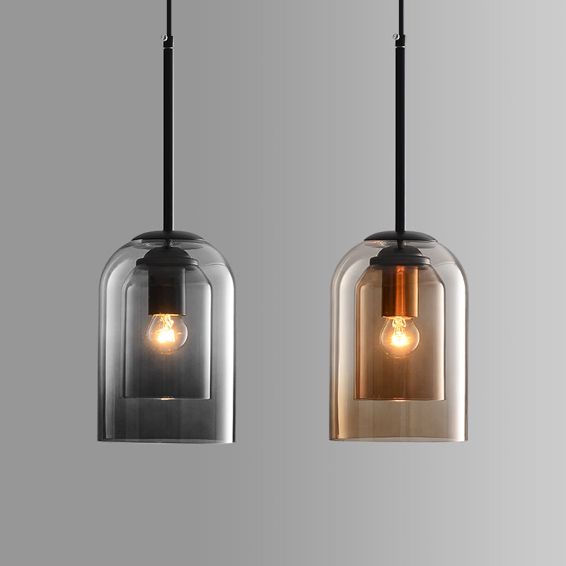 Mira Pendant Lamp | Double-Layer Glass Shade, Adjustable Height
