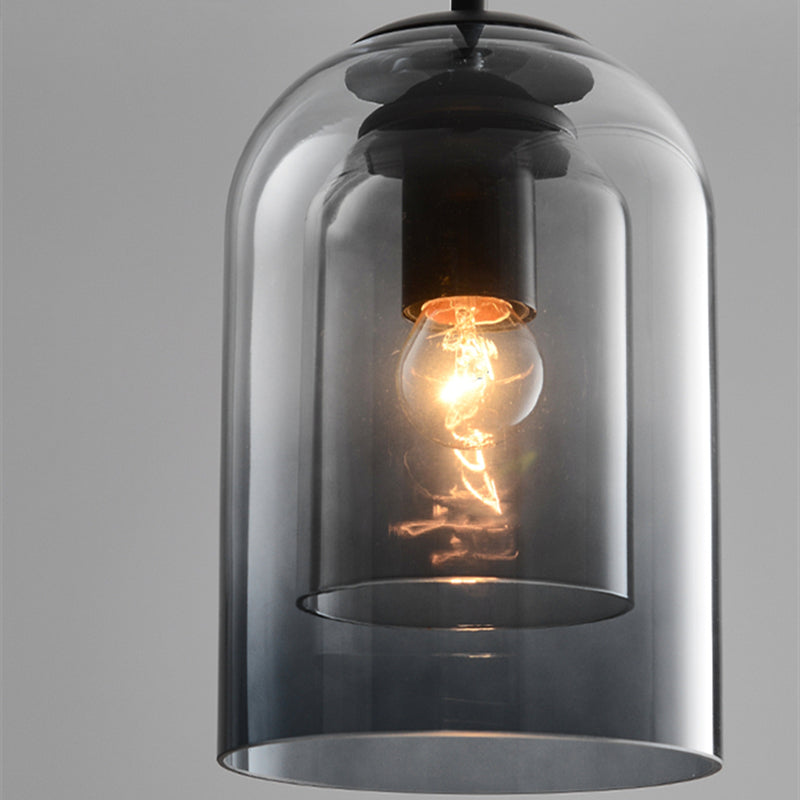 Mira Pendant Lamp | Double-Layer Glass Shade, Adjustable Height