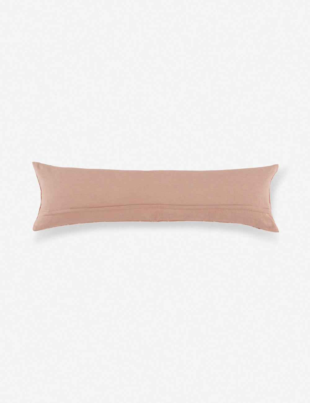 Vero Long Lumbar Pillow | Woven Cotton, Blush & Cream