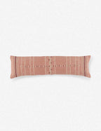 Vero Long Lumbar Pillow | Woven Cotton, Blush & Cream