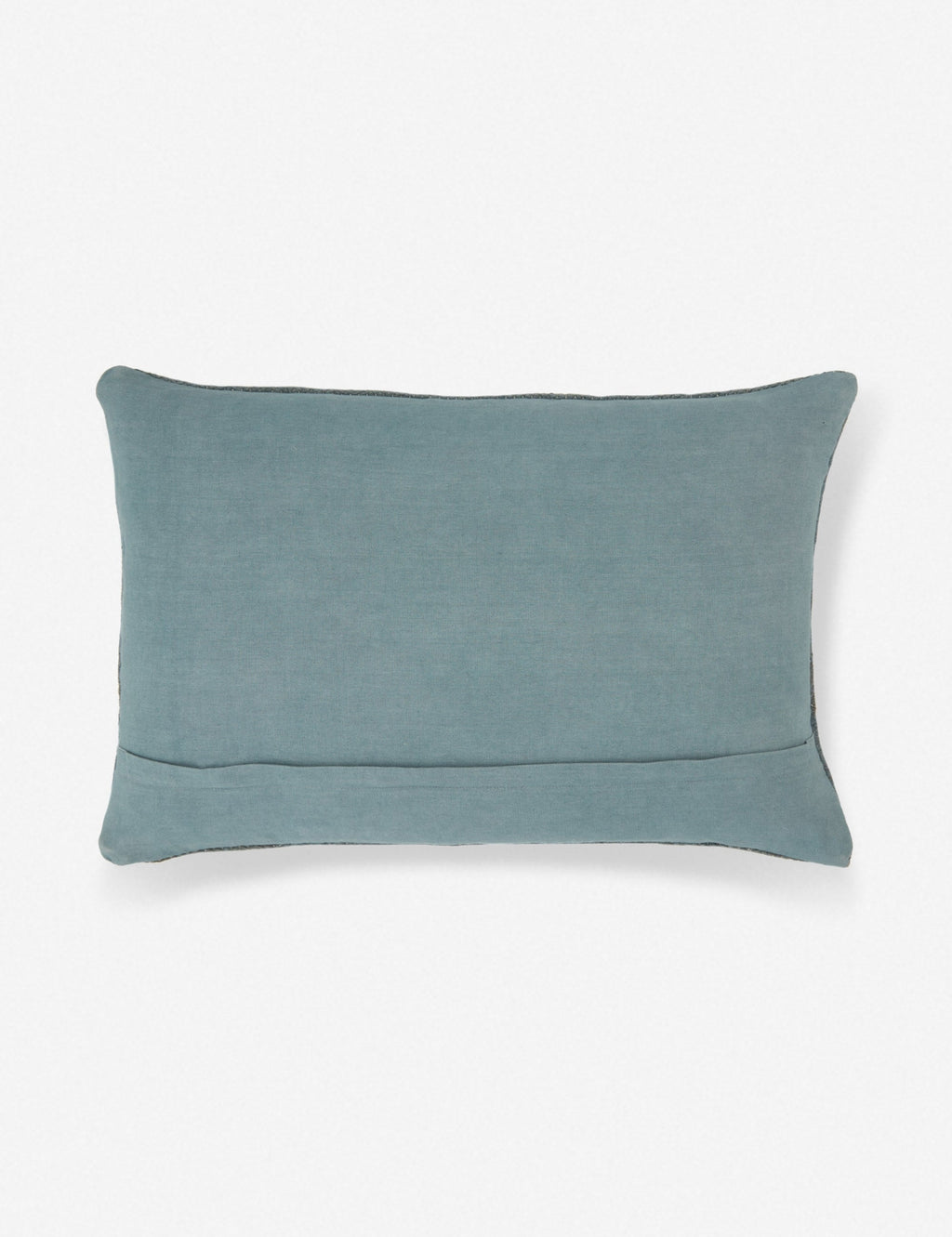 Bela Indigo Lumbar Pillow | Woven Cotton & Wool, Boho Detailing