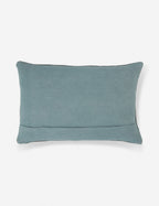Bela Indigo Lumbar Pillow | Woven Cotton & Wool, Boho Detailing