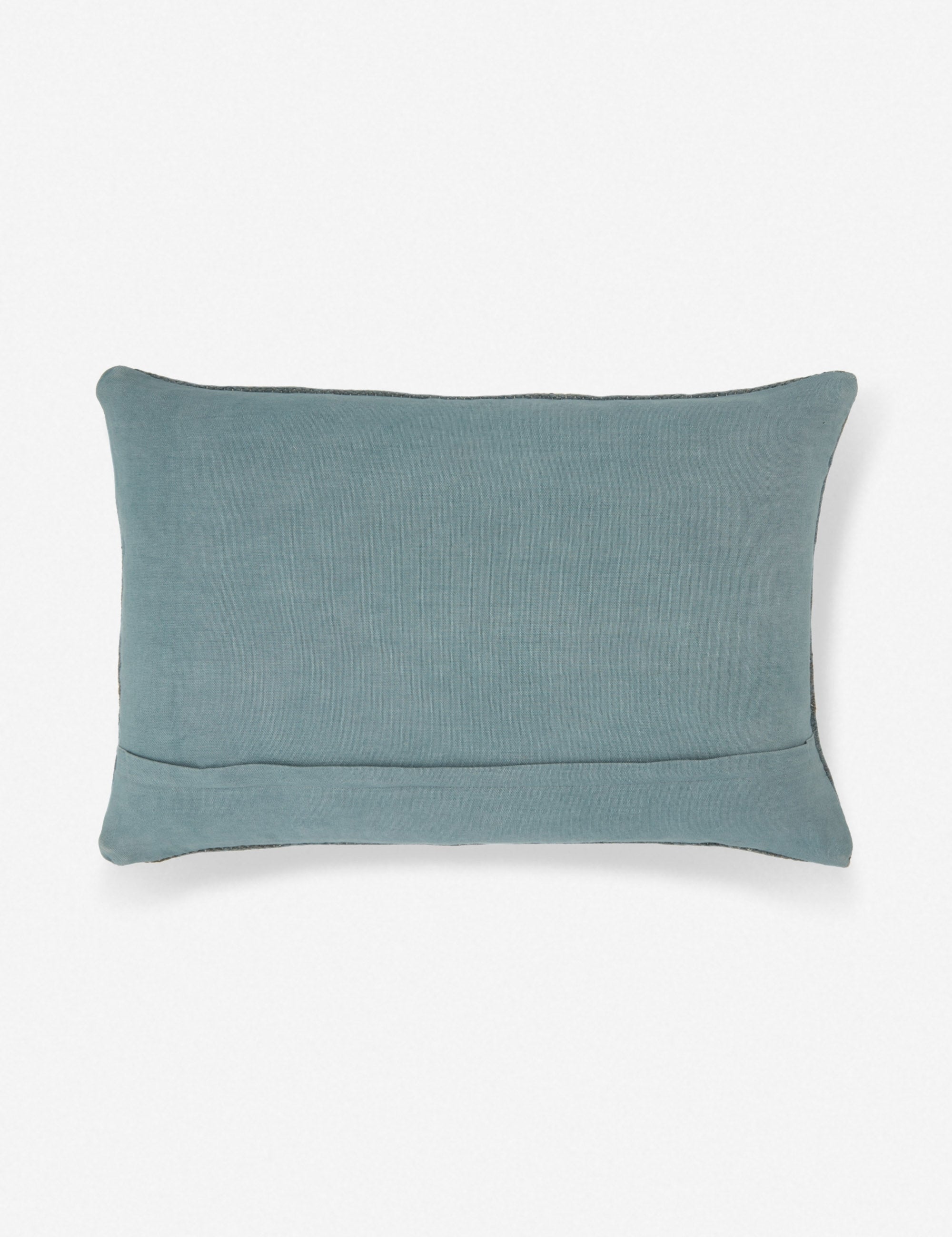 Bela Indigo Lumbar Pillow | Woven Cotton & Wool, Boho Detailing