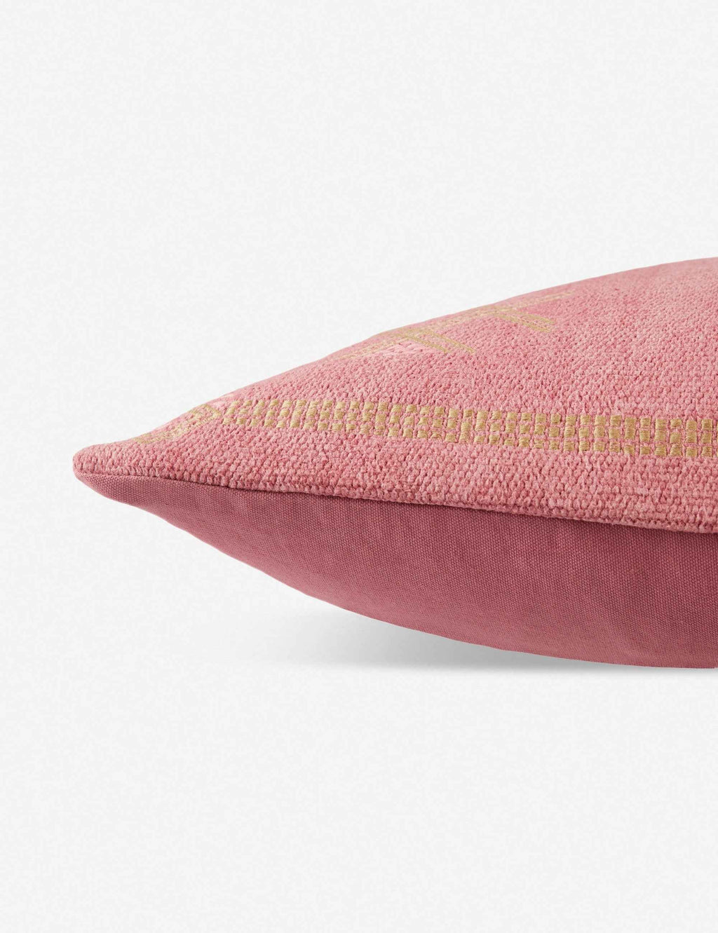 Mira Decorative Pillow | Solid Woven Cotton, Arabesque Pattern