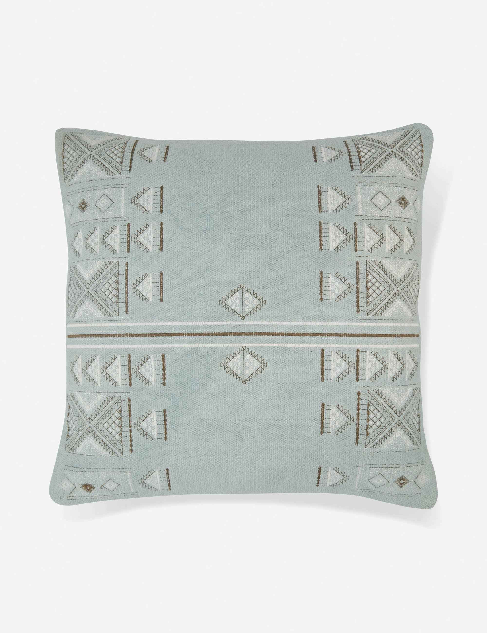 Cielo Decorative Pillow | Arabesque Pattern, Woven Cotton