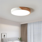 Noro LED Plafondlamp | Modern Scandinavisch Design, Houten Accent