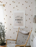 Sable Sparrow Wallpaper | Textured Design, Nature-Inspired