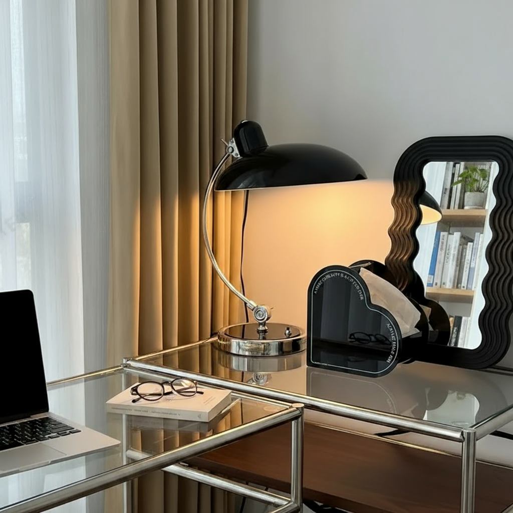 Belo Table Lamp | Bauhaus-Inspired Curved Metal Design