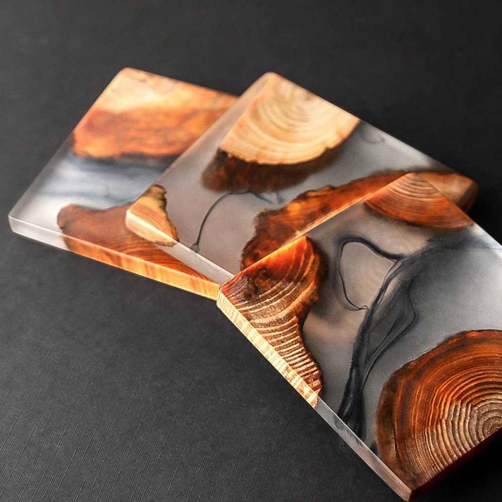 Moro Resin Coasters | Handmade Pinewood & Art Resin
