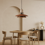 Cilessa - Hanging Lamp with Layered Walnut Wood Design