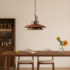 Cilessa - Hanging Lamp with Layered Walnut Wood Design