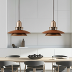 Cilessa - Hanging Lamp with Layered Walnut Wood Design