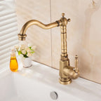 Brassora: Vintage Kitchen Faucet Made of Solid Brass – 360° Swivel & Durable