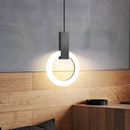 NordCirca: Minimalist LED Pendant Lamp with Acrylic Ring – for Modern Living & Entrance Areas