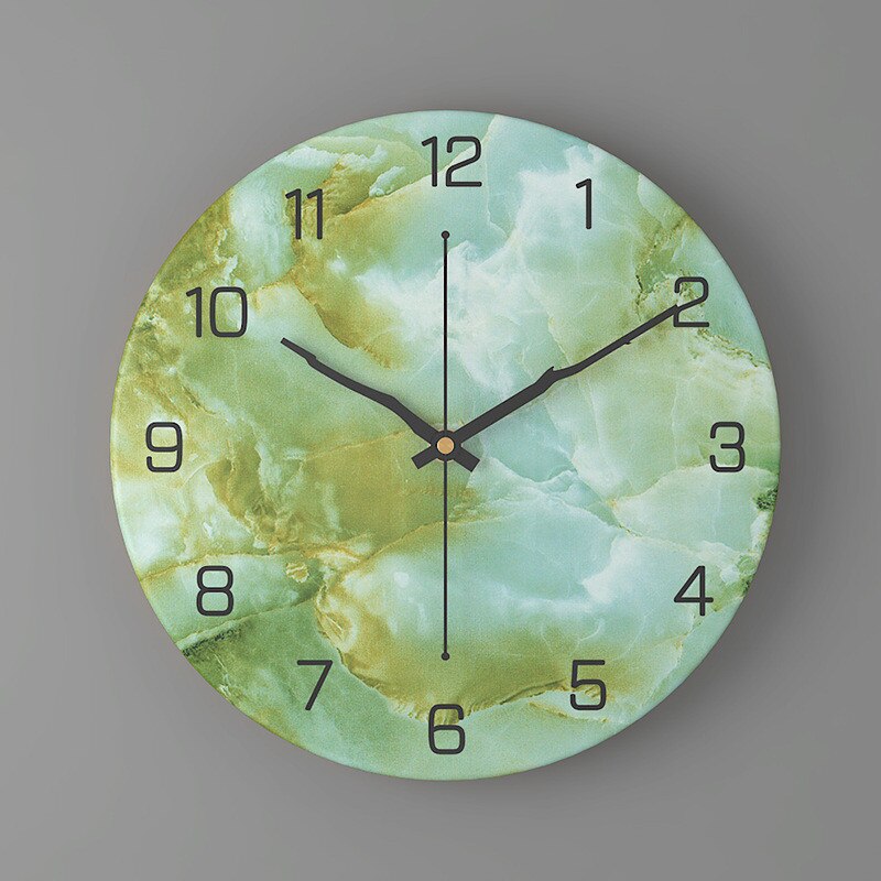 Bello Wandklok | Geluidsloos Quartz, Marmerlook 30cm