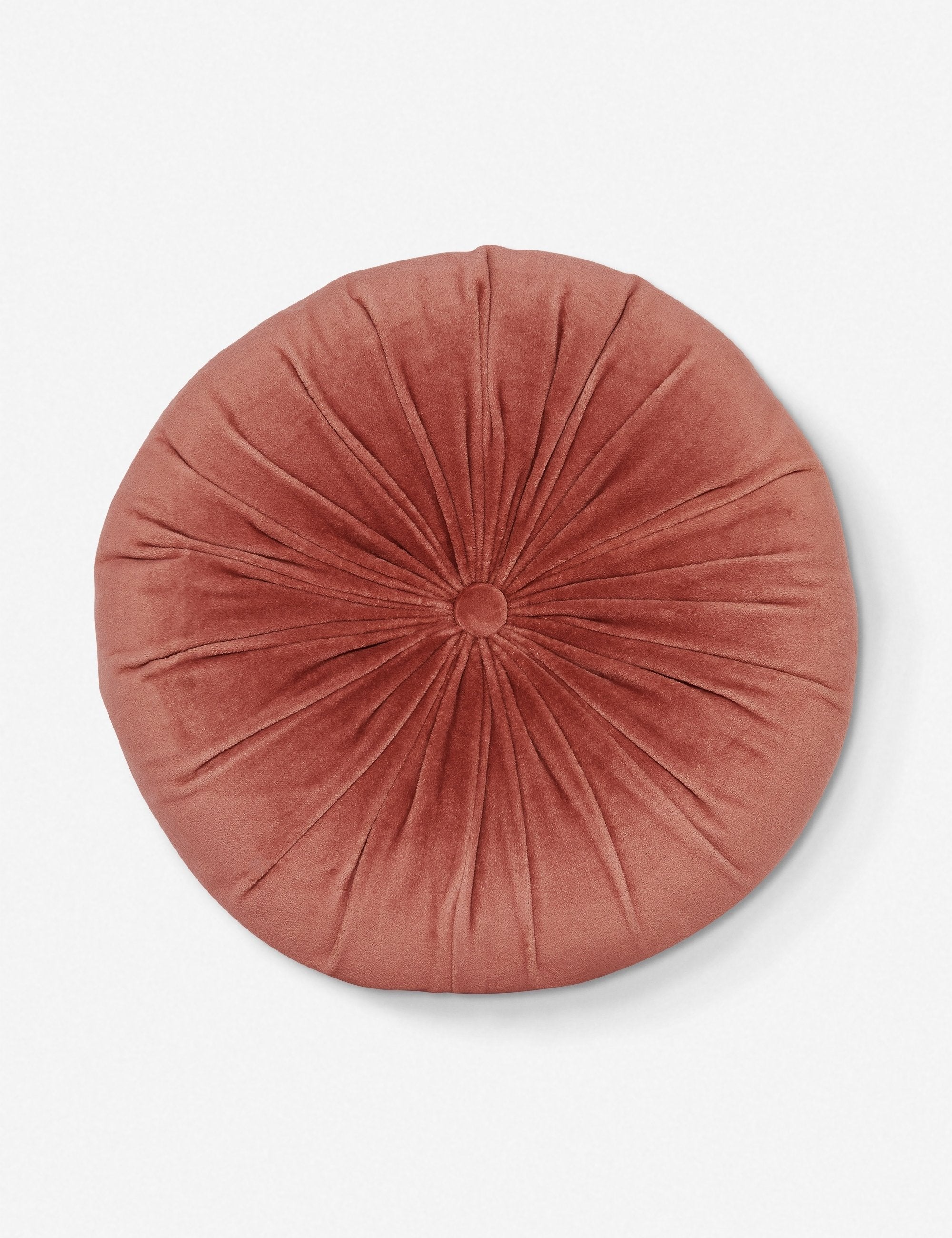 Mira Velvet Round Pillow | Pleated Texture, Soft Hues