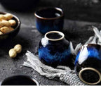 Bento Sake Set | Handgemaakt Keramiek, Indigo Blauw - 5-delig