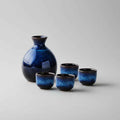 Bento Sake Set | Handgemaakt Keramiek, Indigo Blauw - 5-delig