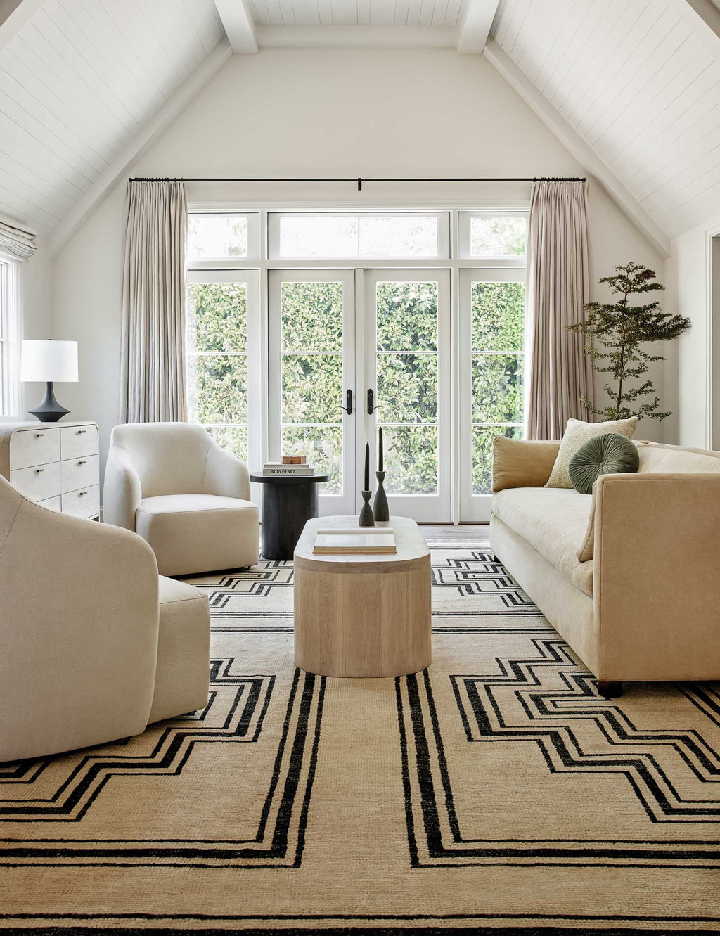 Senna Geometric Wool Rug | Hand-Knotted, Durable Design
