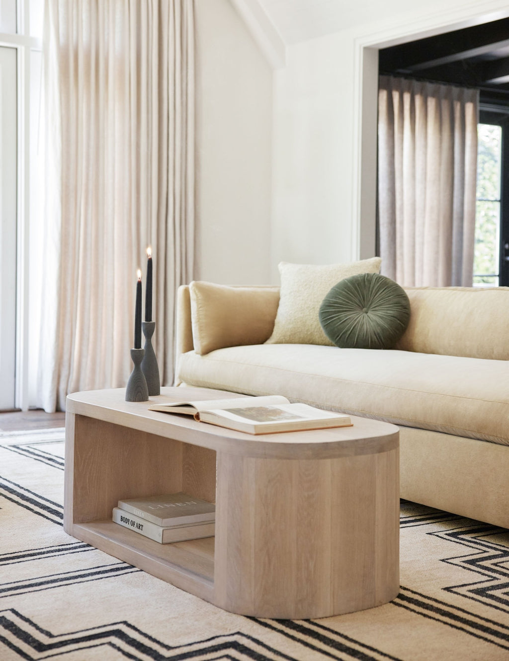 Mira Velvet Round Pillow | Pleated Texture, Soft Hues