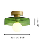Bela Bauhaus Ceiling Lamp | Brass & Glass, Warm White Illumination