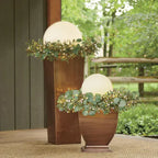 Modern PE Globe Outdoor Garden Light LED Rechargeable