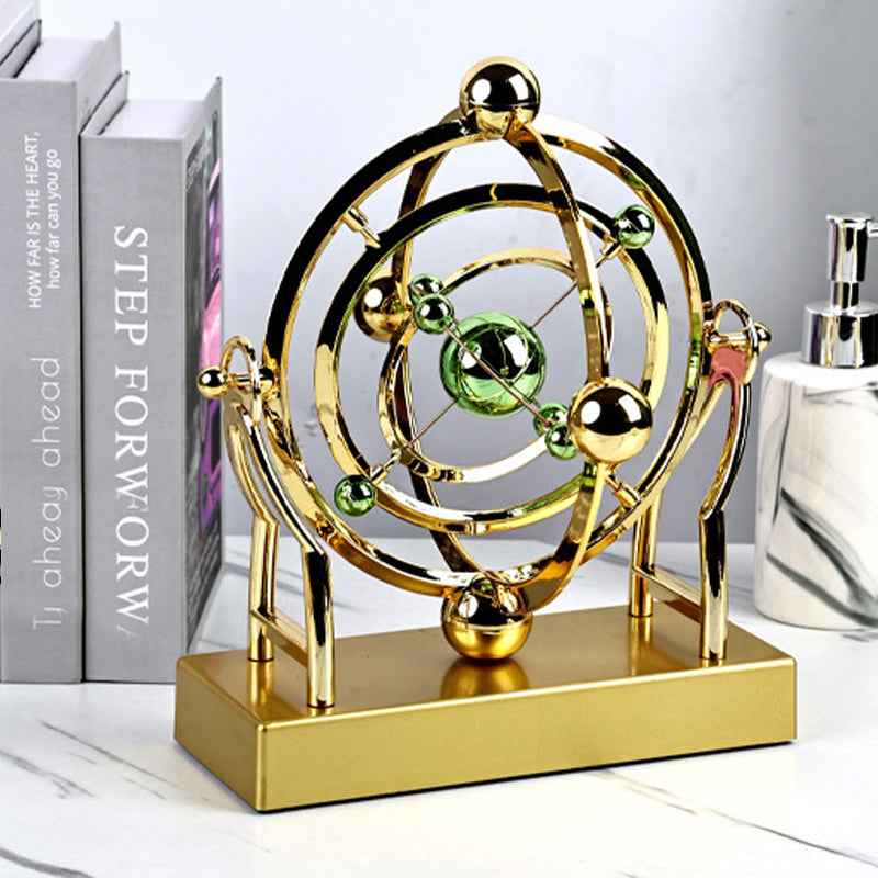 Bello Kinetic Sculpture | Perpetual Motion, Gold Metal Design