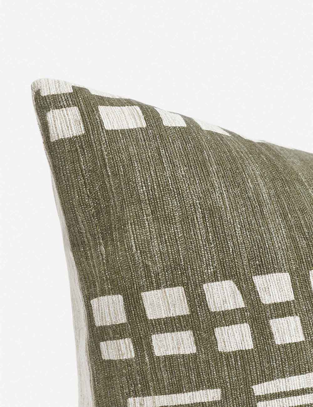 Basil Stonewalk Pillow | Rich Green Mosaic Design