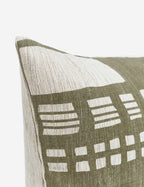 Sage Mosaic Pillow | Rich Green, Textured Design