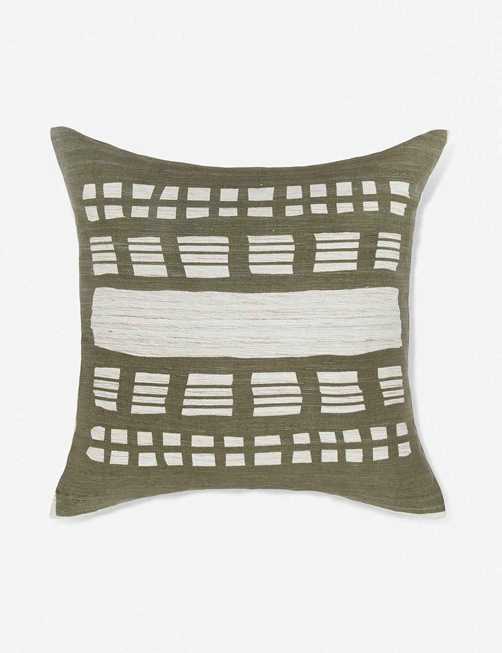 Sage Mosaic Pillow | Rich Green, Textured Design