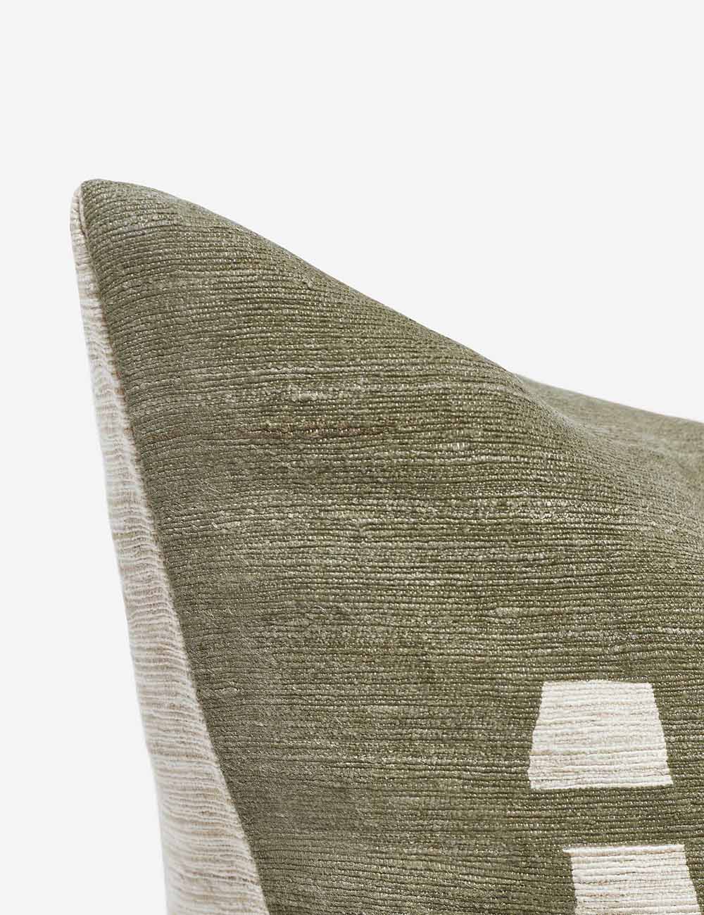 Basil Stonewalk Pillow | Rich Green Mosaic Design