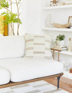 Bela Stripe Break Pillow | Minimalist Design, Subtle Color Palette