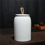 Ceramic Tea Canister with Lid Heat Resistant Compact Storage Container