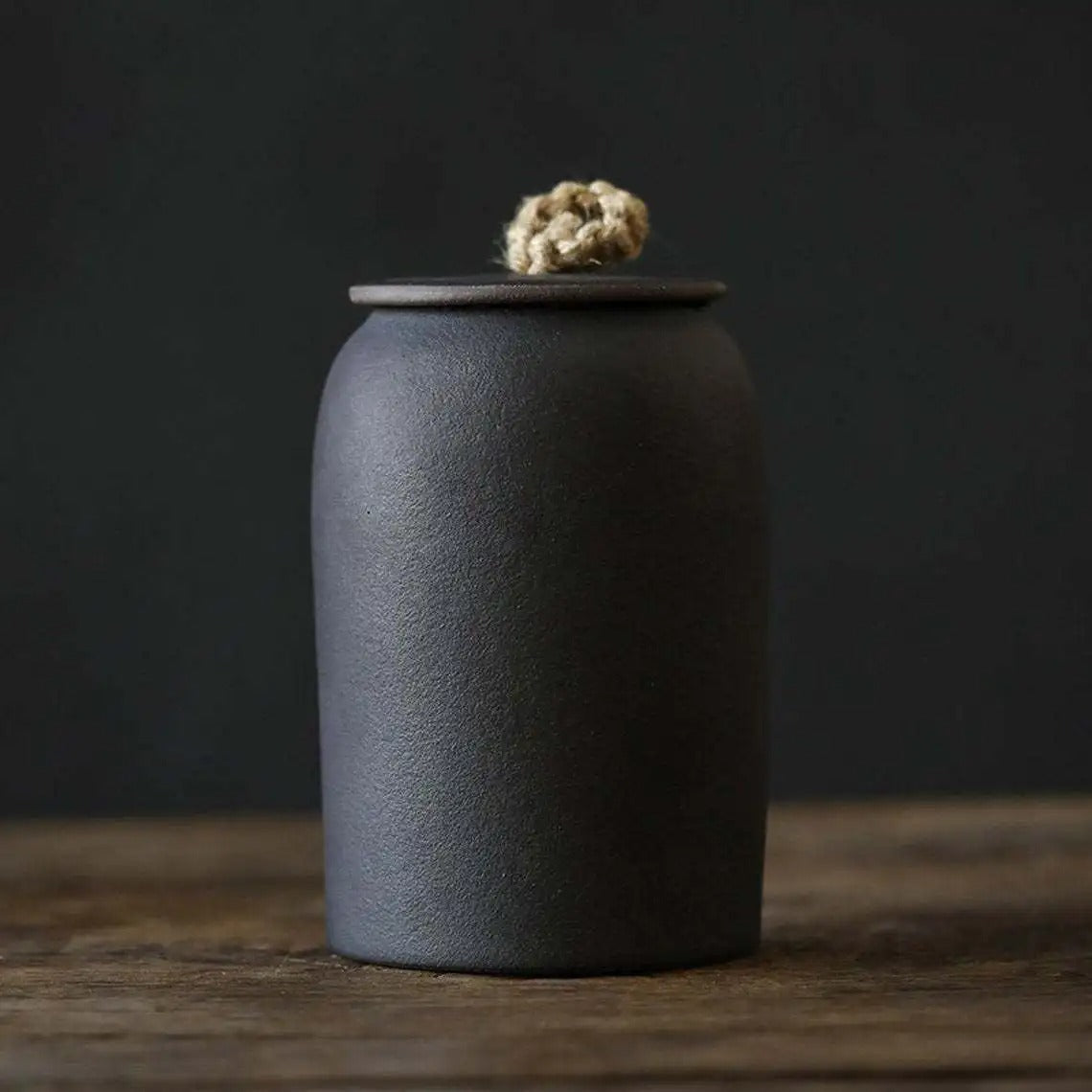 Ceramic Tea Canister with Lid Heat Resistant Compact Storage Container