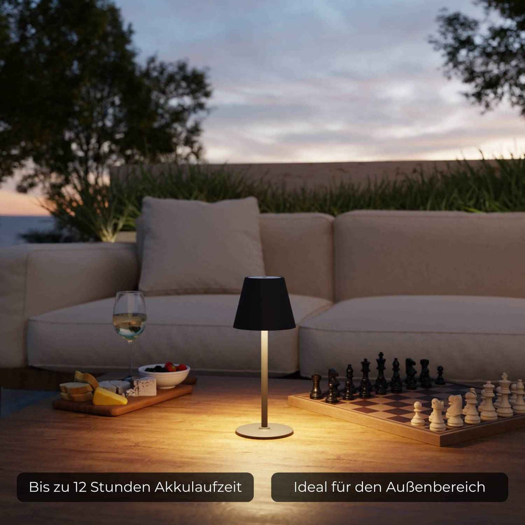 Vela Battery Table Lamp | Warm White Light, Outdoor Use