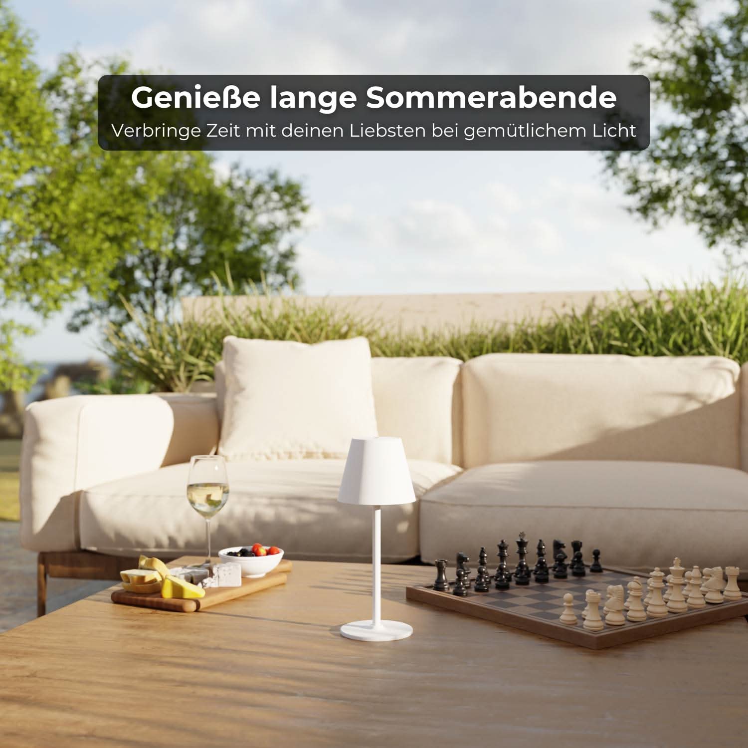 Vela Battery Table Lamp | Warm White Light, Outdoor Use