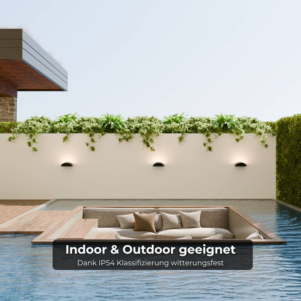 Vela Wall Light | 2700K Warm Glow, IP54 Rated
