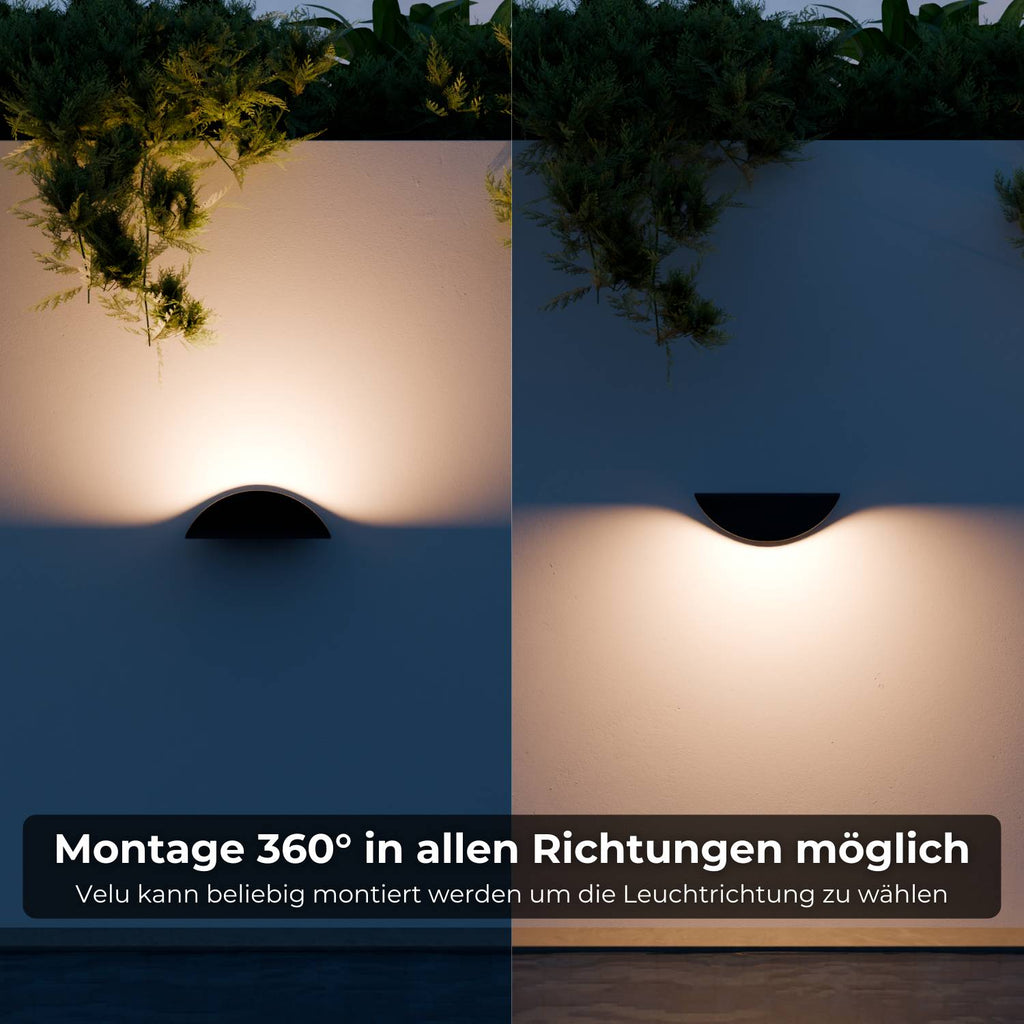 Vela Wall Light | 2700K Warm Glow, IP54 Rated