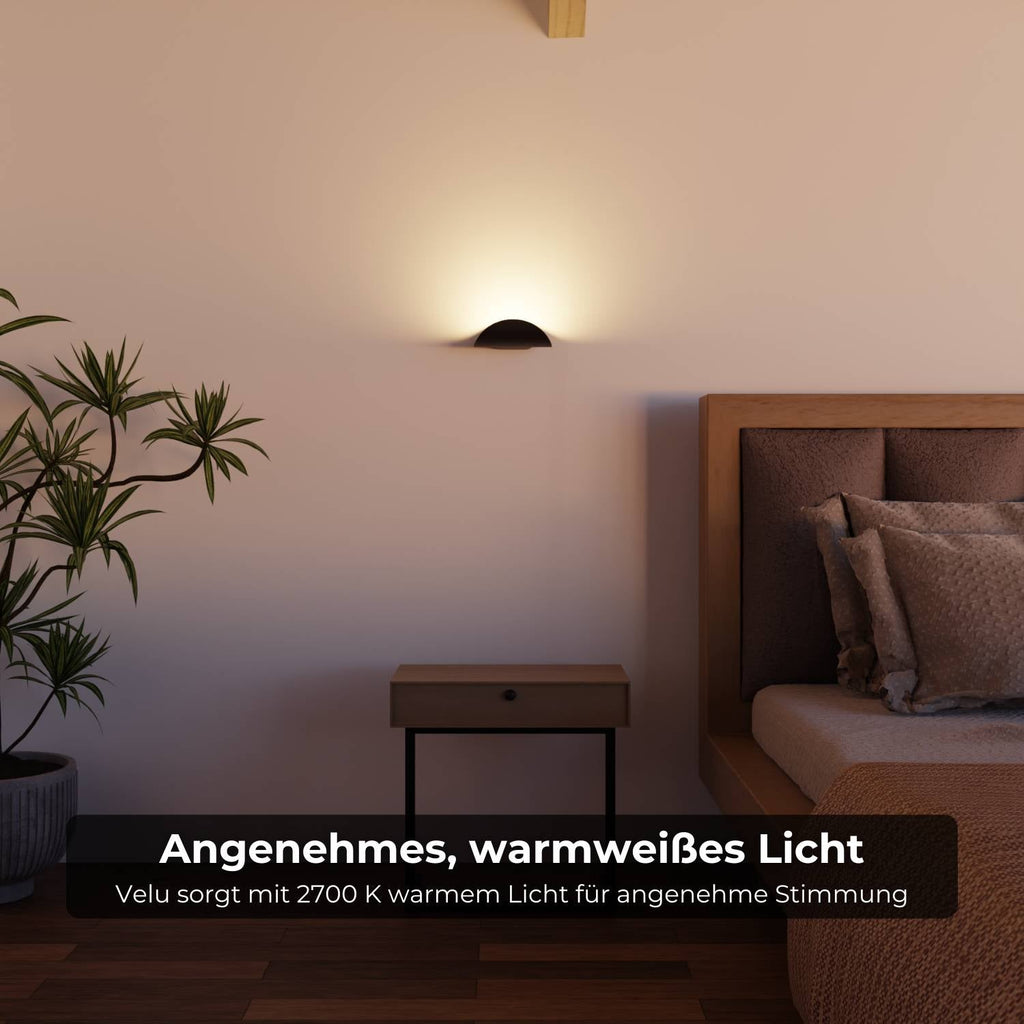 Vela Wall Light | 2700K Warm Glow, IP54 Rated