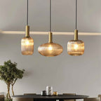 Bello Hanglamp | Geribbeld Glas, Messing E27